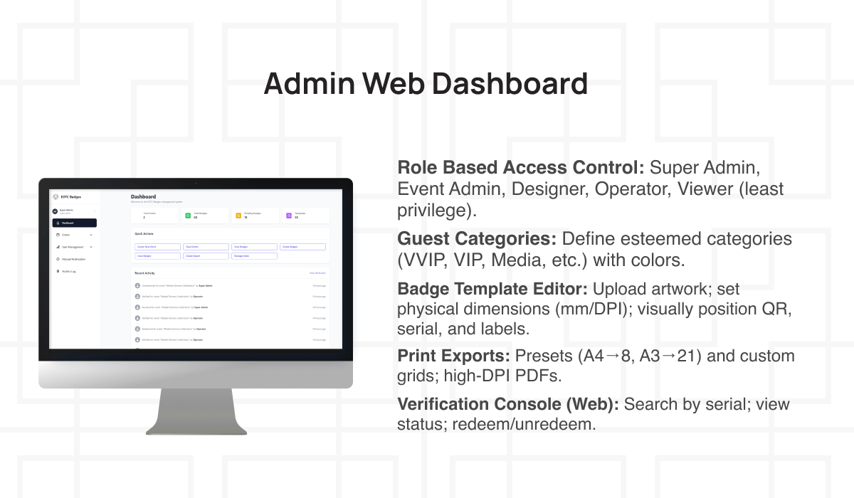 EOTC attendee verification dashboard