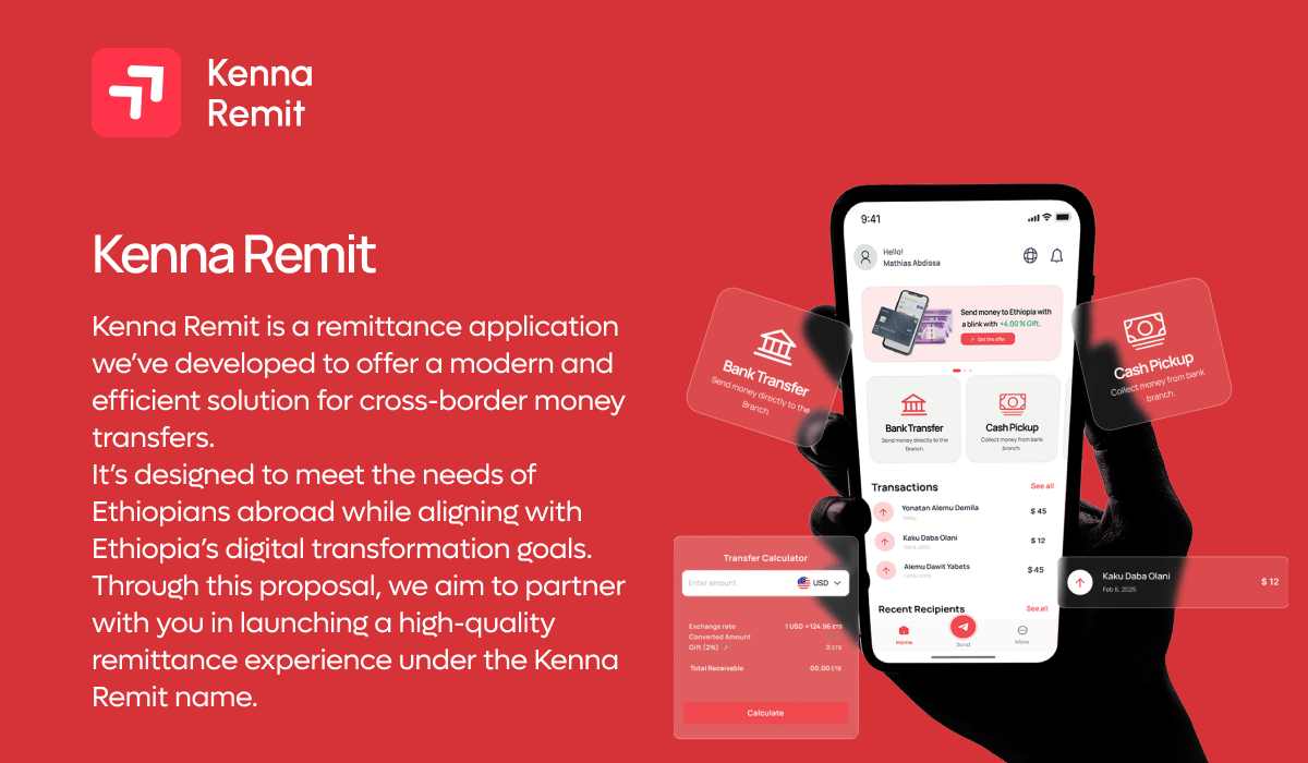 Kenna Remit send money page