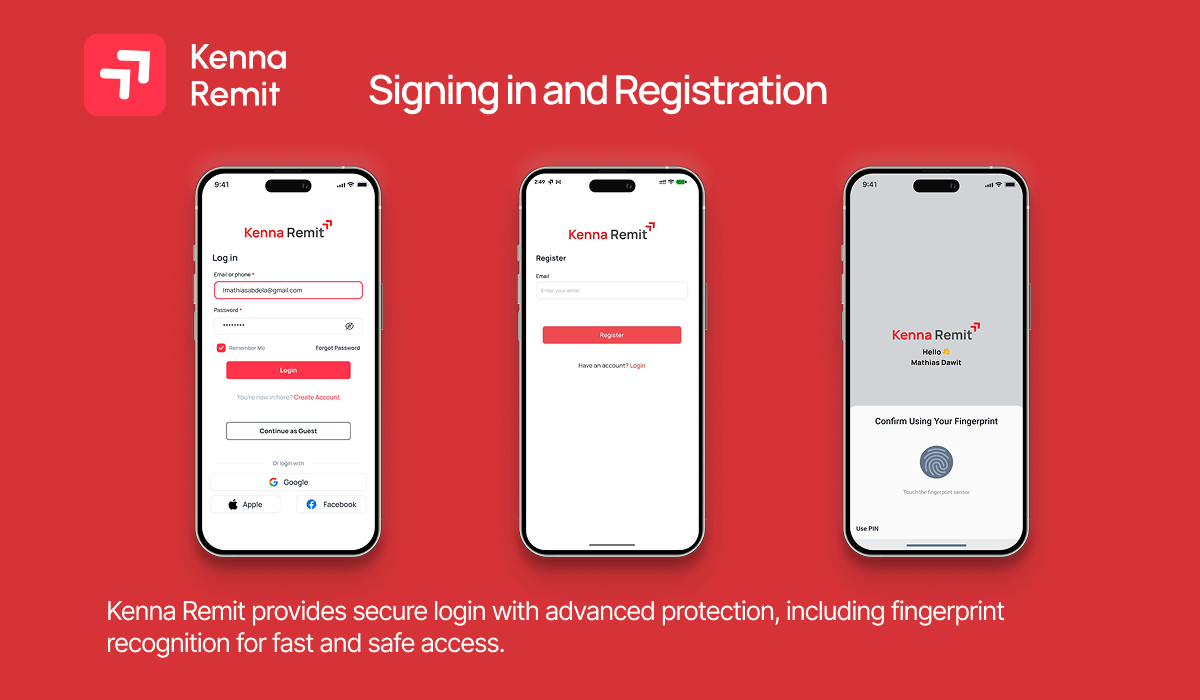Kenna Remit transaction history