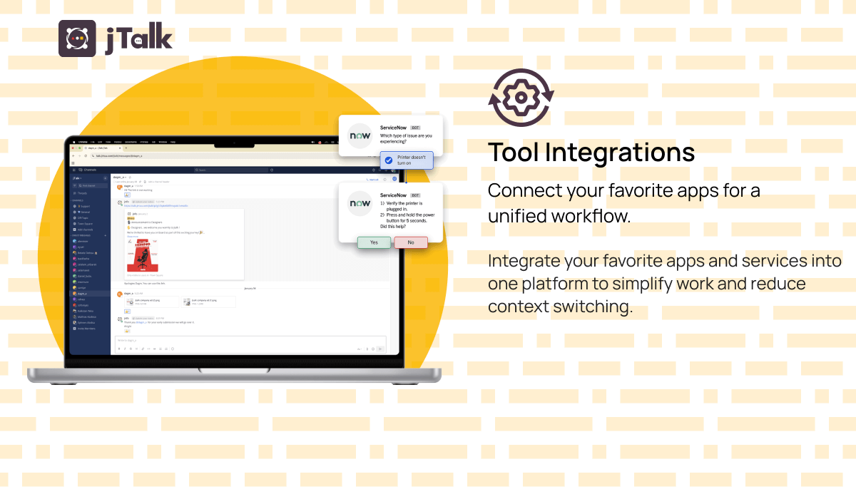 jTalk channel organization